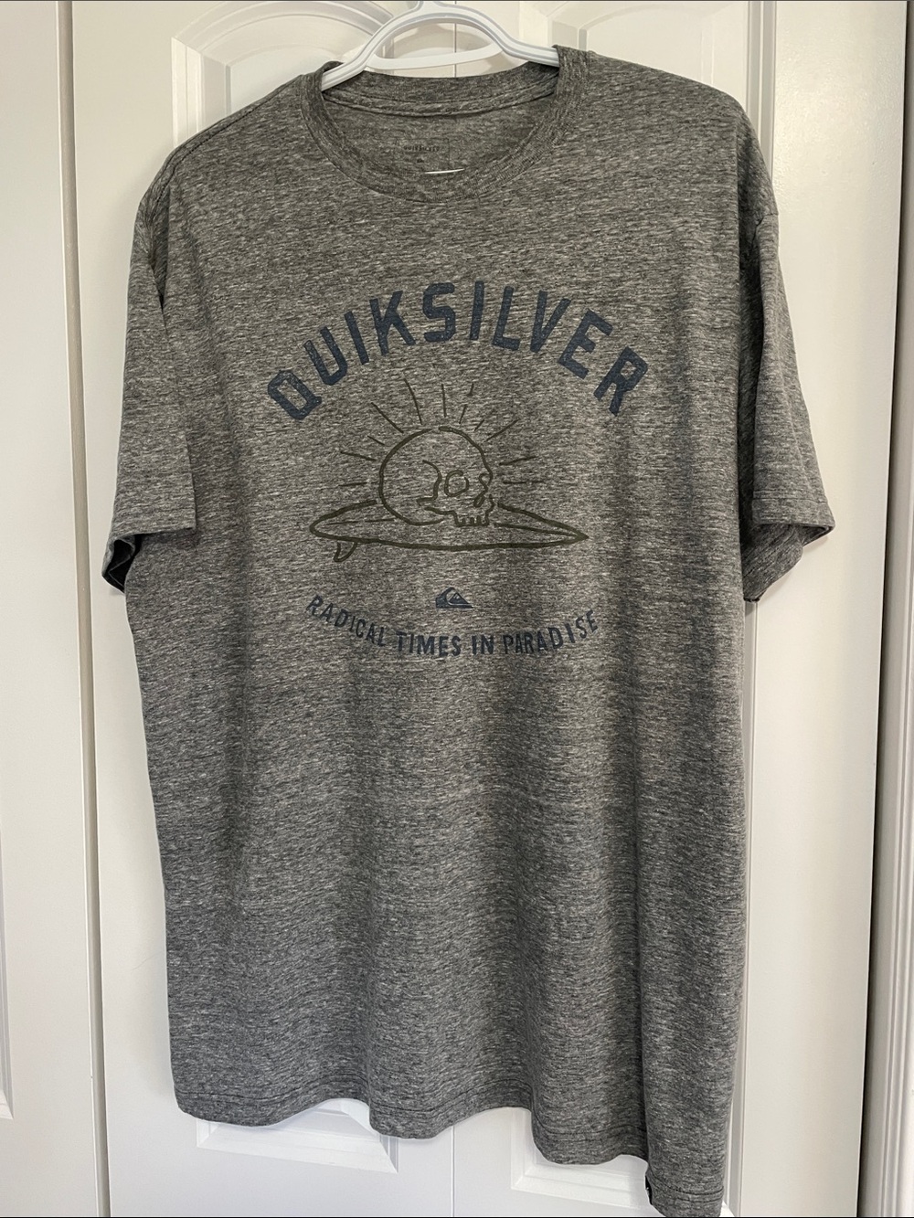 Quiksilver Gray Short Sleeve Graphic Tee